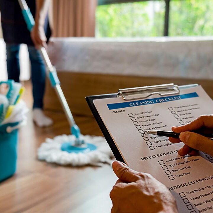 Using a deep house cleaning checklist to ensure you are ready for your deep cleaning service.